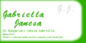 gabriella jancsa business card